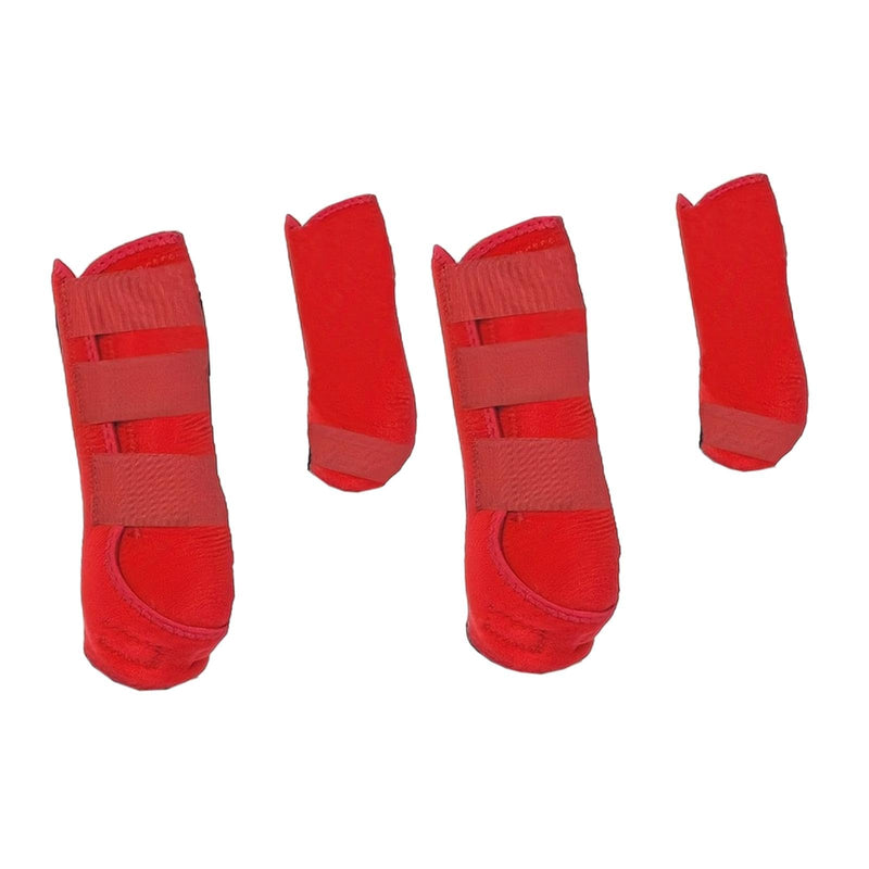 4X Horse Boots Front Hind Legs Guard Reusable Tendon Protector Leg Wraps Leg Protection for Training Equestrian Equipment, red - PawsPlanet Australia