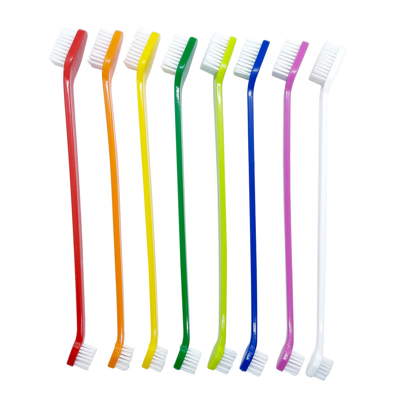 Dog Toothbrush Set of 8 – Dual Headed Dental Hygiene Brushes for Small to Large Dogs, Easy Teeth Cleaning & Dental Care,Dog Tooth Brushes for Small to Large Dogs, Cats, and Most Pets - PawsPlanet Australia