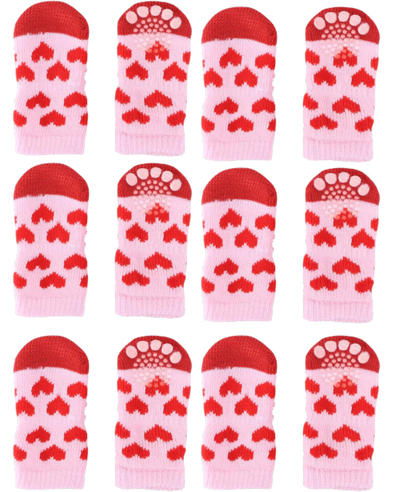 12pcs Cotton Knitted Pet Paw Protectors - Non-Slip Adjustable Claw Covers for Indoor Flooring | Spring Summer Paw Gloves for Cats, Dogs, Tiny Puppies Mx3pcs - PawsPlanet Australia