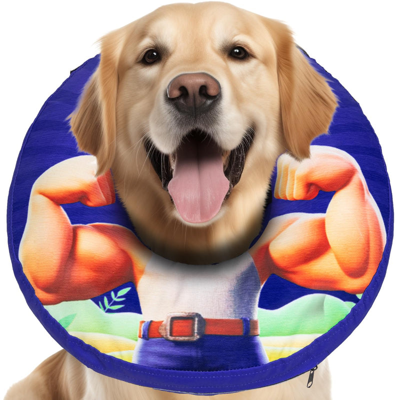 Large Dog Cone Collar for Dogs and Cats Inflatable Dog Donut Collar for After Surgery Recovery Soft Dog Cone for Small Medium Large Dogs Does not Impede Vision L - PawsPlanet Australia
