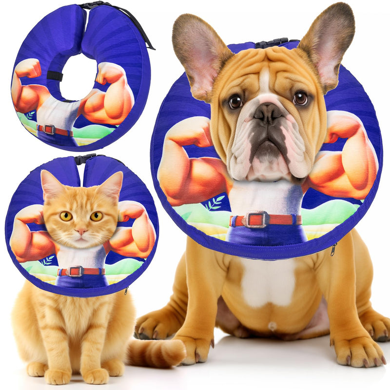 Dog Cone Collar for Dogs and Cats Inflatable Dog Donut Collar for After Surgery Recovery Soft Dog Cone for Small Medium Large Dogs Does not Impede Vision - PawsPlanet Australia