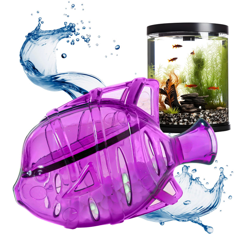 Clarence the Clarifier Fish - 3 pk, Purple - Aquarium Treatment, Clear Cloudy Fresh-Saltwater, Fish-Plant Safe, 10gal Tank Maintenance Each 3 Pack