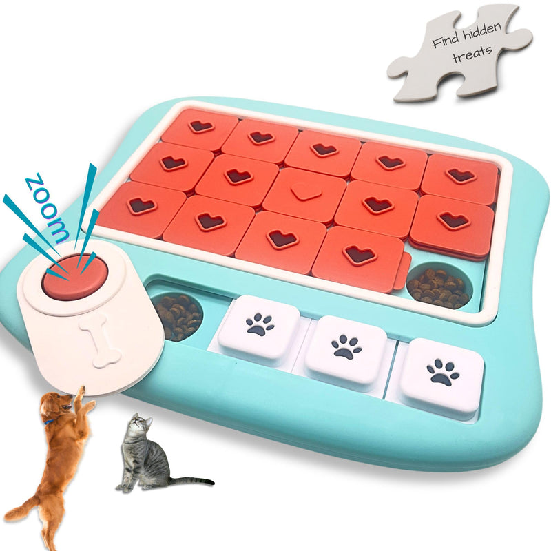 Dog Puzzles for Smart Dogs,Level 3 Interactive Dog Treat Puzzle for Iq Training, Dog Puzzle Toy for Large Medium Small Dogs with Squeaky Dog Button Design - PawsPlanet Australia