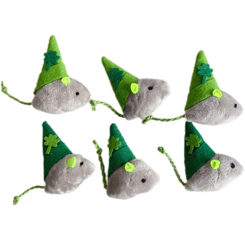 St. Patrick's Day Cat Toy Catnip Toy Mouse Toy-6 Packs Hat - PawsPlanet Australia