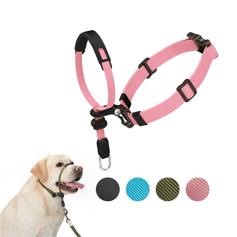 SVD.PET No-Pull Dog Headcollar for Easier Walks, Chew-Proof Protector to Increase Comfort, Simple Design, Easy to Wear and Adjust (Medium Size for Small and Medium Size Dogs, Pink) M: Upper Neck 12 - 20 inch - PawsPlanet Australia
