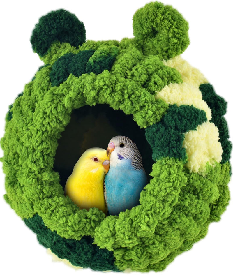 KATUMO Conure Nest, Bird Breeding House Cockatiel Snuggle Hut for Budgie, Parakeet, Cockatiel, Conure, Lovebird, Canary, Finch, Hamster, Small Pets L (Green)