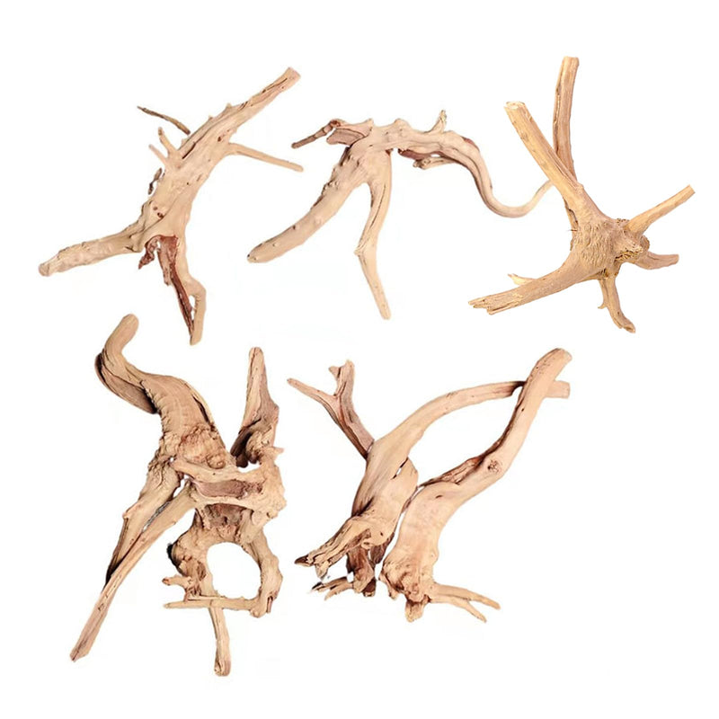 Aquarium Driftwood Natural Trunk Driftwood Assorted Branches 3.9-5.9" Assorted Trunk Terrarium Ornament(5 Pcs) - PawsPlanet Australia