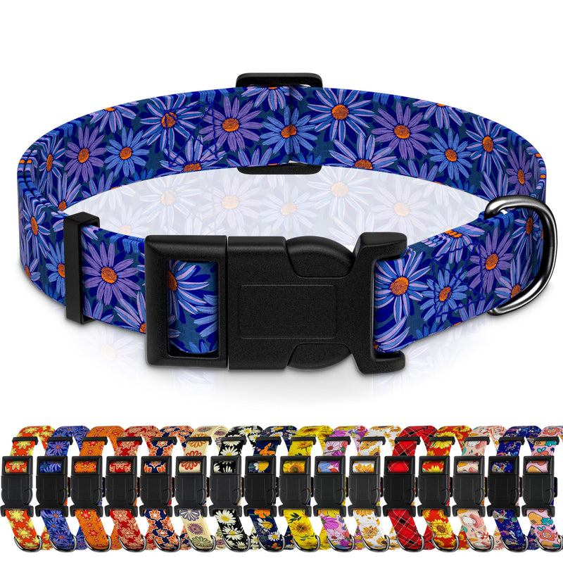 Dog Collar, Classical Indian Spirit Boys Girls Puppy Collar for Small Medium Large Dogs, Adjustable Soft Basic Pet Collar with Safety Buckle for Male Females(Purple,S) Small (Neck 10-16", Width 3/4") Purple - PawsPlanet Australia