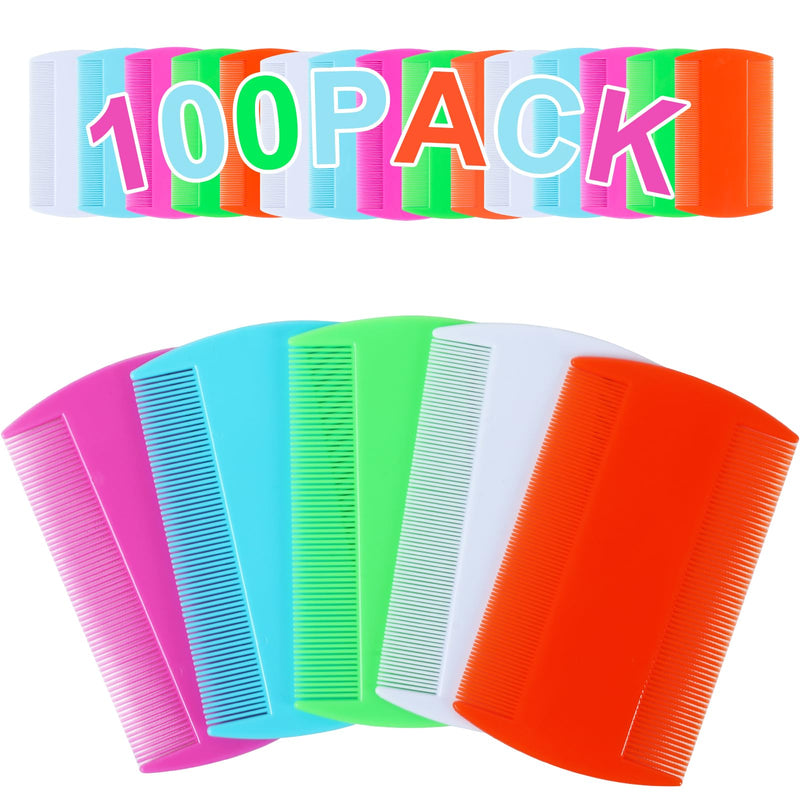 100 Pcs 5 Colors Double Side Tooth Pet Flea Comb Bulk for Cats Dogs Lice and Tick Comb for Small Cats Dogs Kitten Indoor - PawsPlanet Australia