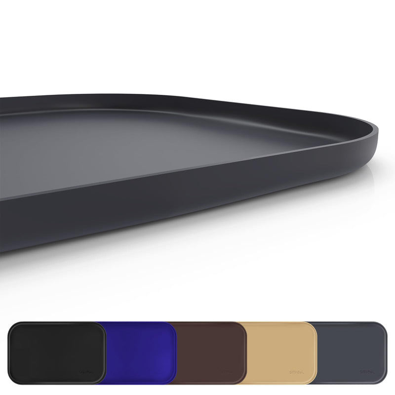 Silicone Pet Feeding Mat with Raised Edge, Dog Cat Bowl Mats for Food and Water, Pet Placemat for Floors Waterproof, 19” x 12” x 0.7” Grey 19 x 12 x 0.7 inch - PawsPlanet Australia