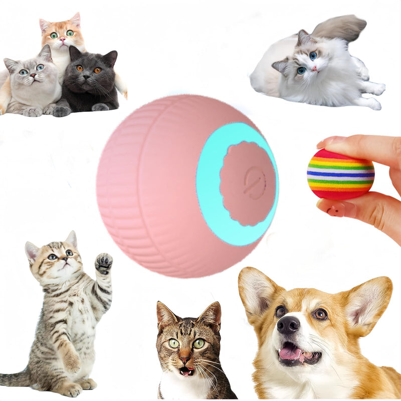 cat Toy Two-Piece Set-Wloom Power Ball 2.0 -Red Rainbow Cat Toy Balls Soft Interactive Indoor Kittens Favorite Toys .Small Dogs Toy Balls Activity Chase Quiet Play Sponge Ball - PawsPlanet Australia