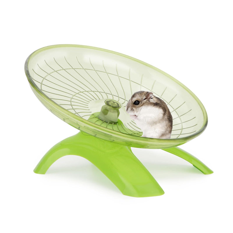 Hamster Wheel Flying Saucer Silent Exercise Wheel Running Wheel for Hamsters, Gerbils, Mice and Other Small Pets, Silent Hamster Running Wheel (Green) Green - PawsPlanet Australia