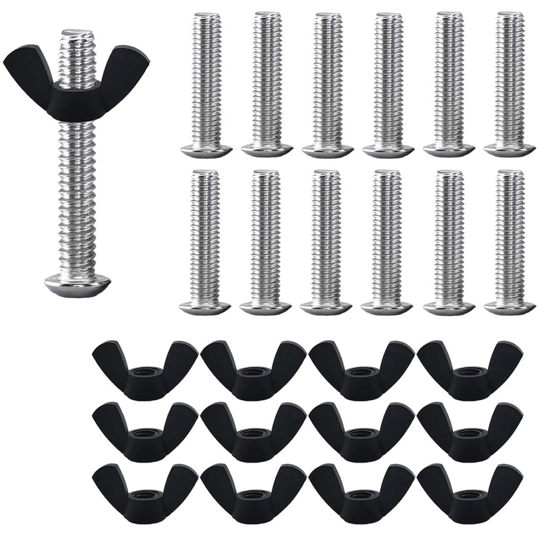 12 Pcs M6 Pet Carrier Fasteners, Stainless Steel Replacement Bolts for Plastic Pet Carrier Dog Kennel Hardware Kit Cat Cage Carrier Parts - PawsPlanet Australia