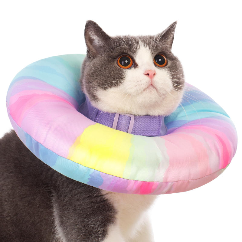 EWES Cat Cone Collar Soft M Size Alternative Neck Cones to Stop Licking for Cats Dogs Kitten Comfy Elizabethan Collars After Surgery Neuter Cat Dog Donut Collar for Pet e Collar Recovery Shame M(head circumference 9.45 - 11.02 inch) - PawsPlanet Australia