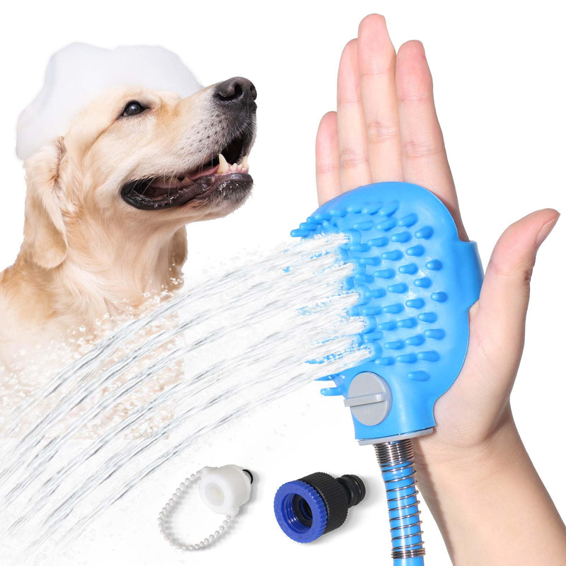 Fogatti Dog Shower Hose Attachment Grooming Sprayer with 7.2 FT Long Water Pipe and 2 quick-connect set connectors, Compatible with Indoor Shower or Outdoor Garden Hose, Ideal for Dog and Cat Grooming - PawsPlanet Australia