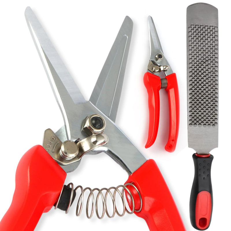 goat hoof trimmers with Mini Hoof rasp File (8-inch) - Nail Clippers for goat Sheep, Alpaca, Lamb, Pig -hoof rasp file - goat nippers - hoof trimmers - Hoof rasp file - PawsPlanet Australia