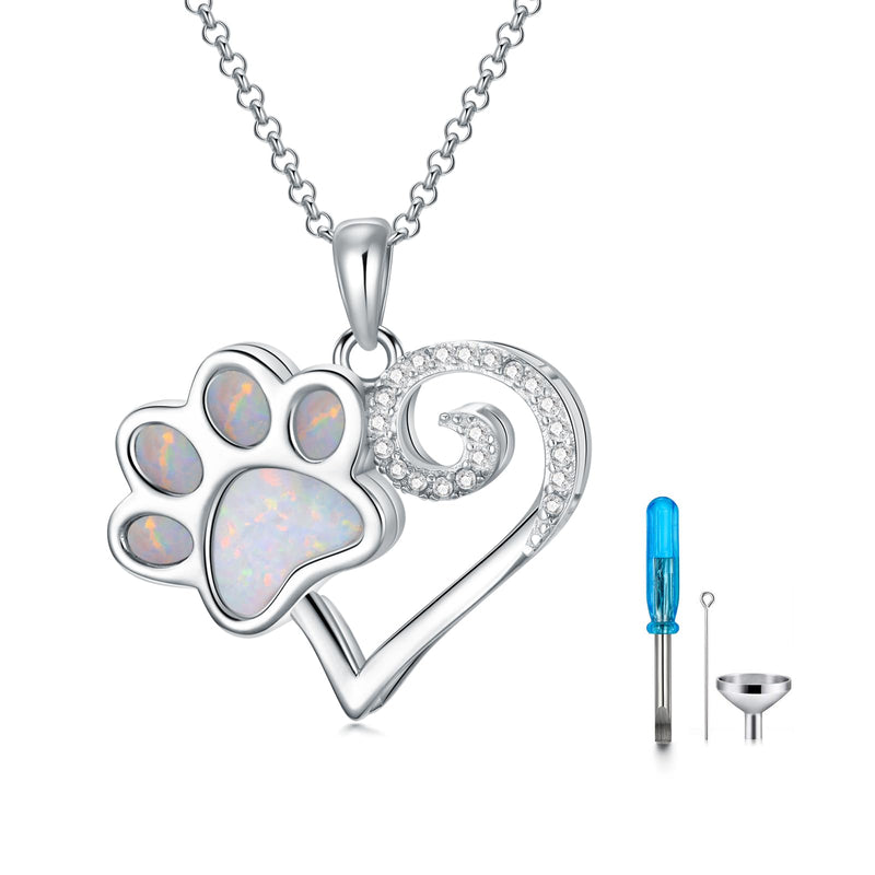 Urn Necklaces for Ashes 925 Sterling Silver Dragonfly/Pet Print Cremation Jewelry Keepsakes Memorial Gifts for Women Paw Print - PawsPlanet Australia