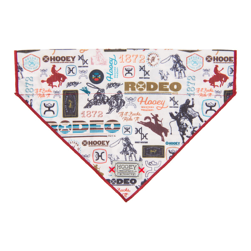 Hooey Nomad Dog Bandana, Polyester Dog Bandana with Graphic-Inspired Prints, Hooey Rodeo - PawsPlanet Australia