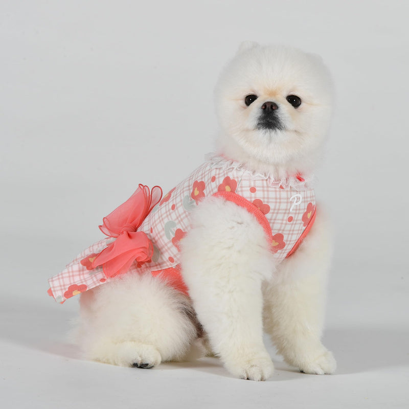 Pinkaholic New York Spring/Summer Sophie Dog Dress Trendy Fashionable Cute Dog Apparel, Fanta, Small FANTA_SOPHIE - PawsPlanet Australia