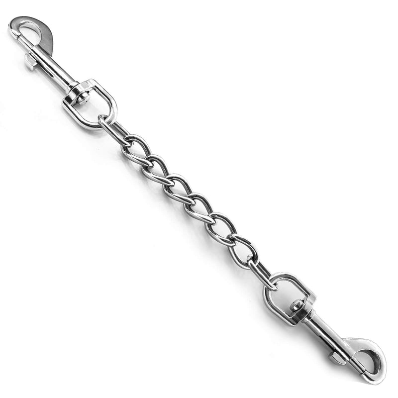 Dog Collar Backup Strap,Harness to Collar Safety Clip, Metal Stainless Steel Chain Leash Safety Strap, Escape Proof Safety Attachment for Dog, safeties, Backup, Connector. (10 Inches) 10 Inches