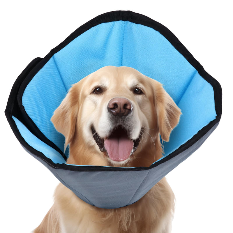 Dog Cone Collar for Dogs After Surgery Extra Long, Adjustable Comfy Dog Elizabethan Pet Collar Cone for Large Dogs Anti-Lick Protective Wound (L (Neck Girth: 16.1-19.7in)) L (Neck Girth: 41-50cm) - PawsPlanet Australia