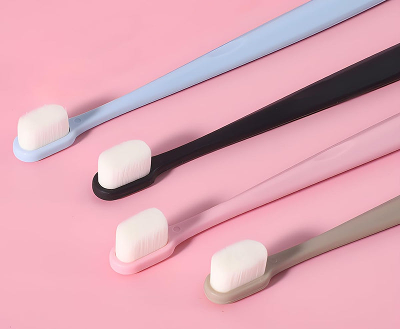 Pet Toothbrushes Dog Cleaning Toothbrush Extra Soft Dog Toothbrushes for Puppy Small Dog and Cat Teeth Care Dog Toothbrush Pet Cat Dog Toothbrush 4 Pack Kit (Blue/Black/Pink/Brown) - PawsPlanet Australia