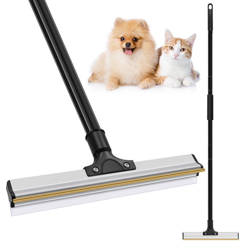 TRELC 47.6” Carpet Rake for Pet Hair Removal, Upgraded 2 in 1 Pet Hair Removal Broom, Pet Hair Remover Tool with Aluminum Alloy Handle for Carpets, Rugs, Couch, Tile - PawsPlanet Australia