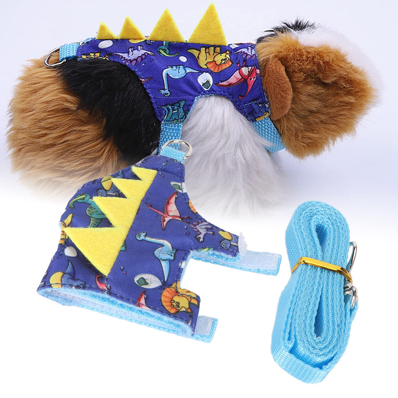 Ferret Harness Leash Changeable, Small Pet Supplies Pet Harnesses Soft Comfortable Cute Guinea Pig Vest Harness with D Ring for Small Animals,Pet Harnesses (Dinosaur Dinosaur Kingdom - PawsPlanet Australia