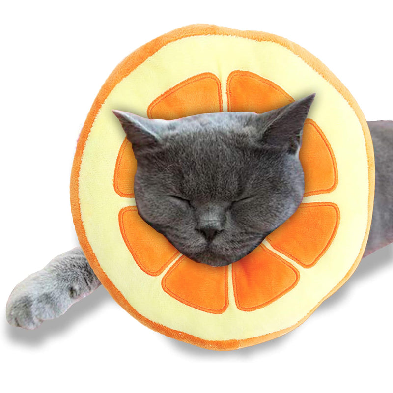 SunGrow Cat Cone Collar Soft, Stop Licking E Collar for Recovery, Post Surgery Stress Relieving with Adjustable Strap Enclosures (9" - 10.5" Neck Size, Orange) 9" - 10.5" Neck Size, Orange - PawsPlanet Australia