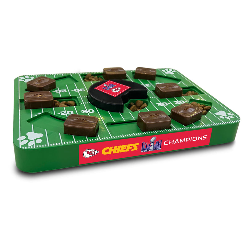 Pets First NFL Superbowl Champion Puzzle Toy, Puzzle Treat Dog Toy, Interactive Dog Treat Toy, Football Champ Slow Feeding Toy - PawsPlanet Australia