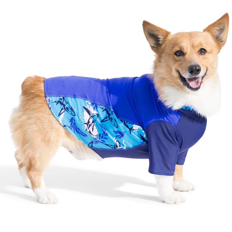 PlayaPup Dog Sun Shirt, USA Made (UPF 50+), Lago, Medium - PawsPlanet Australia