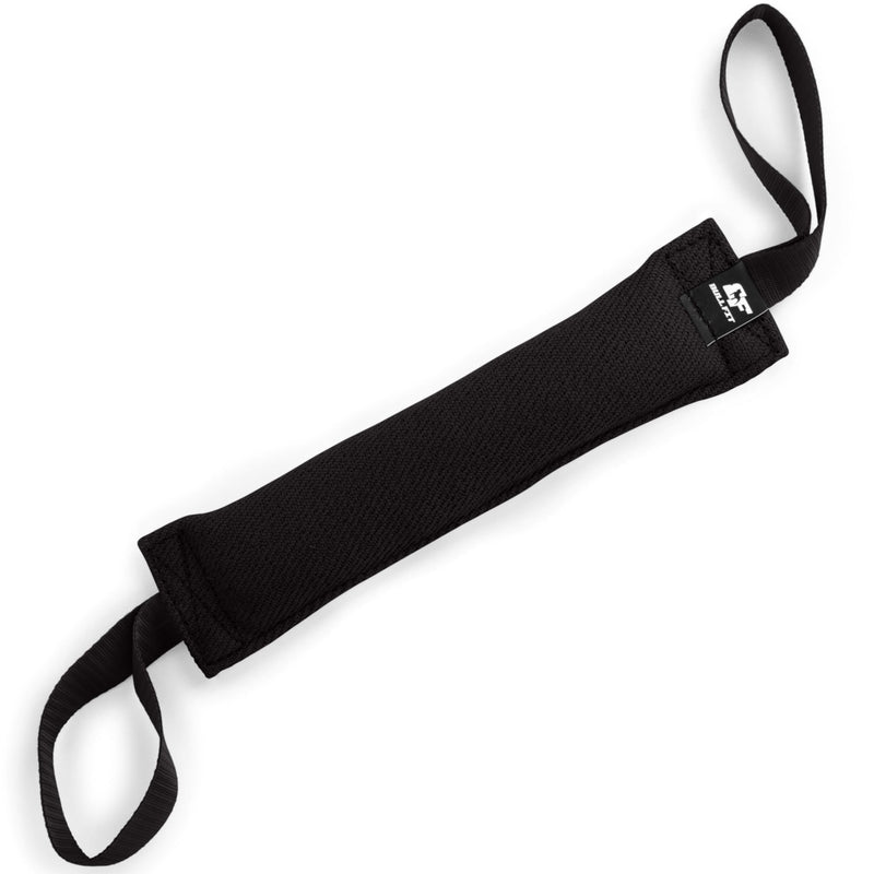 Bull Fit K9 Dog Bite Tug Toy with 2 Strong Handles - Made of Durable & Tear-Resistant French Linen - Perfect for Tug of War, Fetch & Puppy Training - Ideal for Medium to Large Breeds Black - PawsPlanet Australia