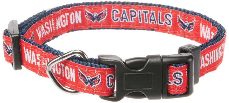 NHL PET Collar Washington Capitals Dog Collar, Size Medium Hockey Team Collar for Dogs & Cats. A Shiny & Colorful Dog & Cat Collar Licensed by The NHL - PawsPlanet Australia