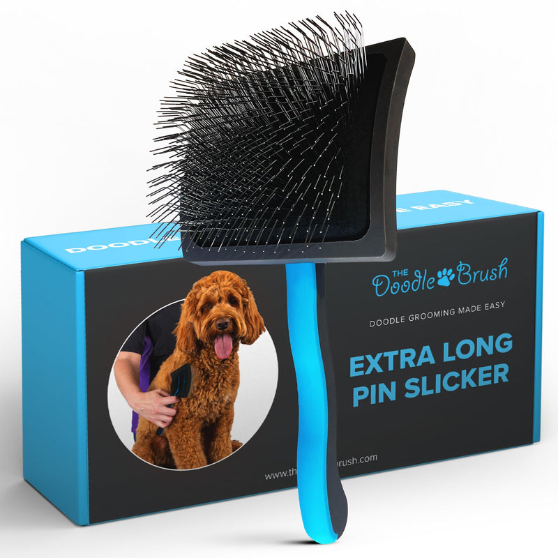 Doodle Brush Slicker Brush for Dogs - Dog Brush for Long Haired Dogs Goldendoodle, Bernedoodle Golden Doodle Brush Dog Brush for Poodles, Cockapoo, Dog Brush for Doodles, Poodle Brush - Extra Long Pin - PawsPlanet Australia
