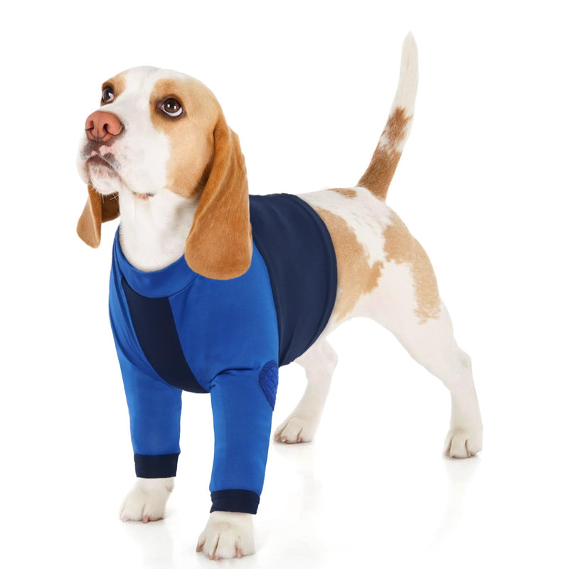 Lelepet Dog Recovery Suit for Front Legs,Dog Leg Sleeve to Stop Licking,Dog Elbow Protector for Leg Injuries,Dog Recovery Sleeve for Wounds,Dog Sleeve to Prevent Licking,Dog Cone Collar Alternative 2XL Blue - PawsPlanet Australia