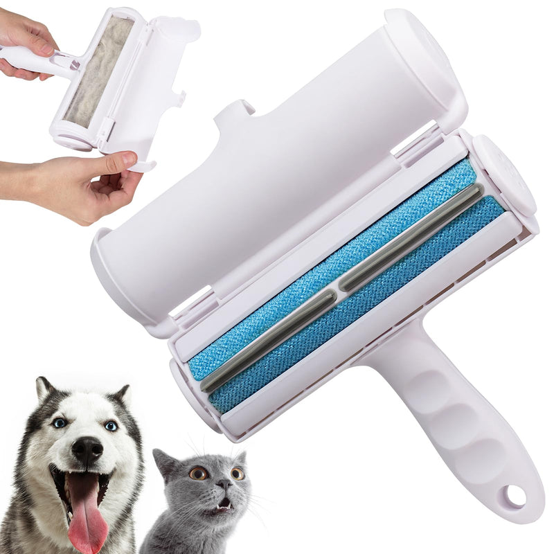 Pet Hair Removal Roller - Reusable Cat and Dog Fur Remover Lint Roller for Carpet, Couch, Furniture, Car Seat, Bedding and Clothing - Portable and Multi-Surface Pet Hair Removal Tool - PawsPlanet Australia