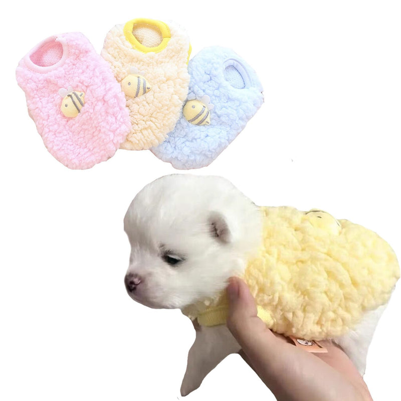 FLAdorepet 3 Packs Teacup Dog Cat XXS Clothes for Chihuahua Yorkie,Winter Warm Fleece Puppy Pet Clothes Sweater Shirt Vest for Mini Newborn Extra Small Dogs (3 Packs, XXXS(Pet Under 1LBS)) XXXS(Pet Under 1LBS) - PawsPlanet Australia