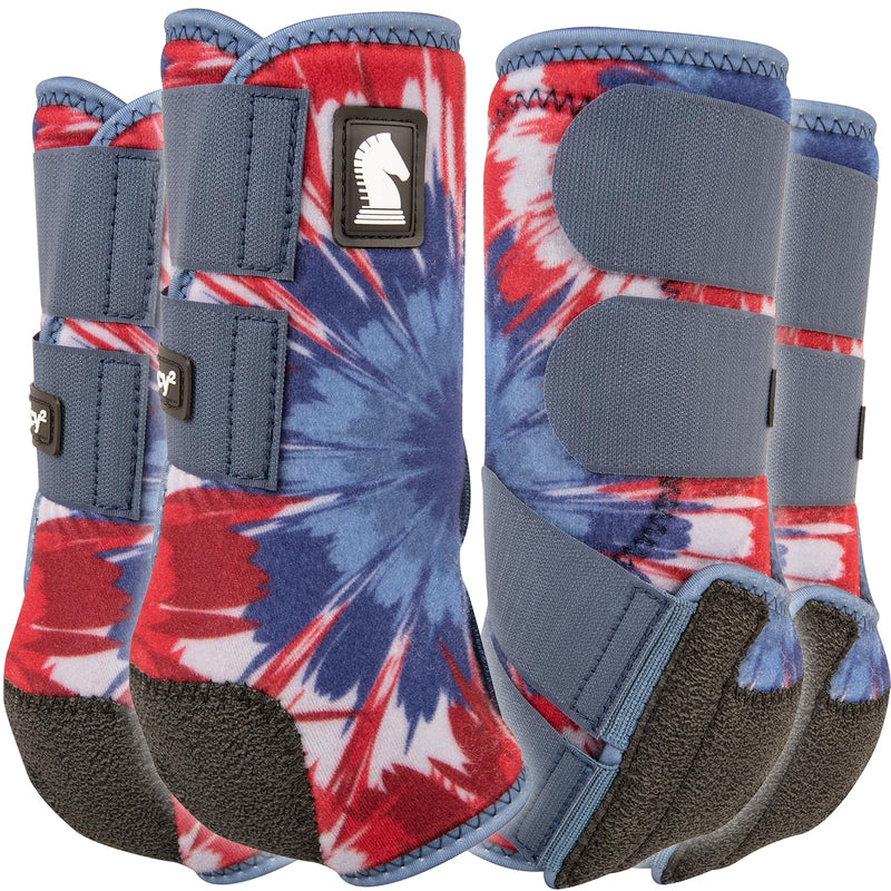 Classic Equine Legacy2 Front and Hind Support Boots, Fireworks, Medium - PawsPlanet Australia