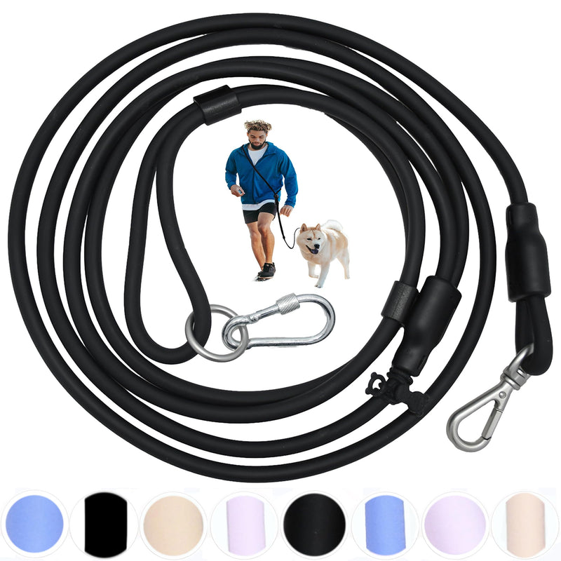 Hands Free Dog Leash Crossbody Dog Leash 8 Feet 9-in-1 Multifunctional Waist Leash for Dog Walking Adjustable Waterproof Dog Leash for Running Walking Jogging (Large, 20-120 lbs, Matte Black) Large - 8 Feet - 9mm Diameter - 20-120lbs - PawsPlanet Australia