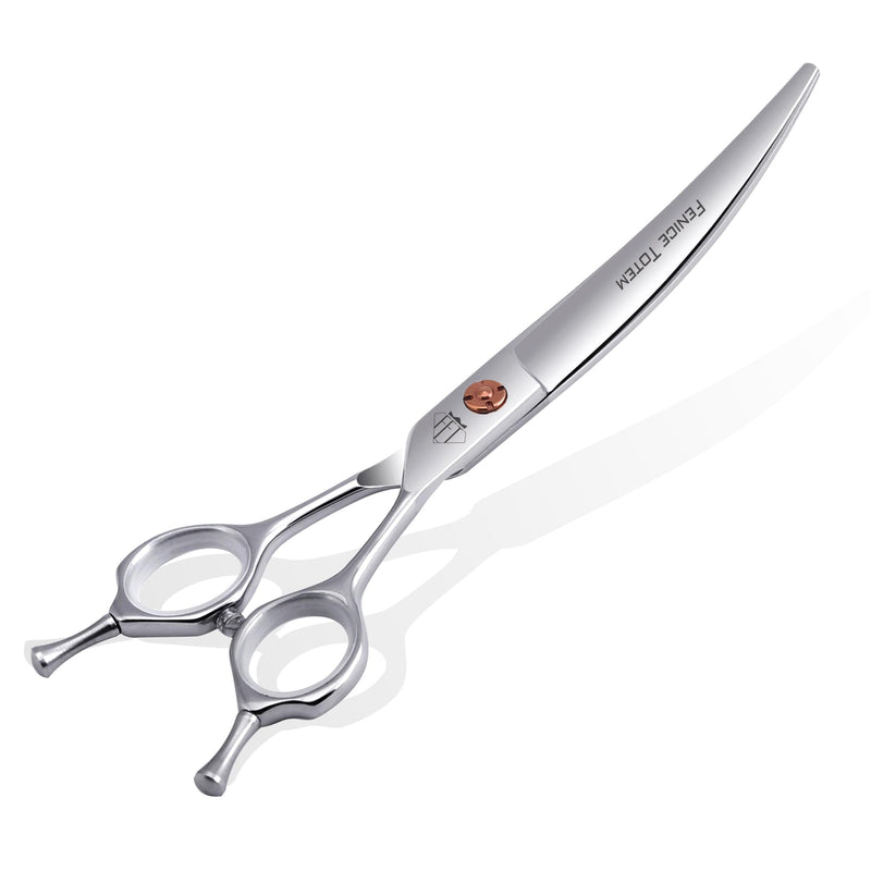 Dog Grooming Scissors: 7.0 inch Curved Pet Shears Made Of Japanese 440C Advanced Stainless Steel Professional Grooming Scissors for Dogs Cats and Other Pets 7 inch - PawsPlanet Australia