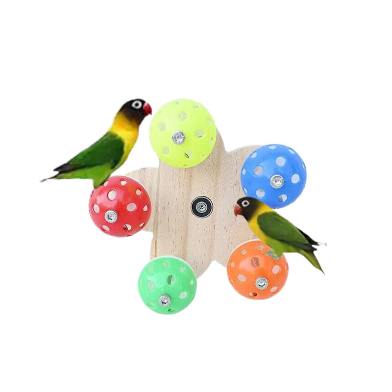 1 Pcs Parrot Spinning Ferris Wheel Ferris Wheel Toy for Birds with Bird Colorful Chewing Toys Bird Habitat for Birds with 5 Holder Perches - PawsPlanet Australia