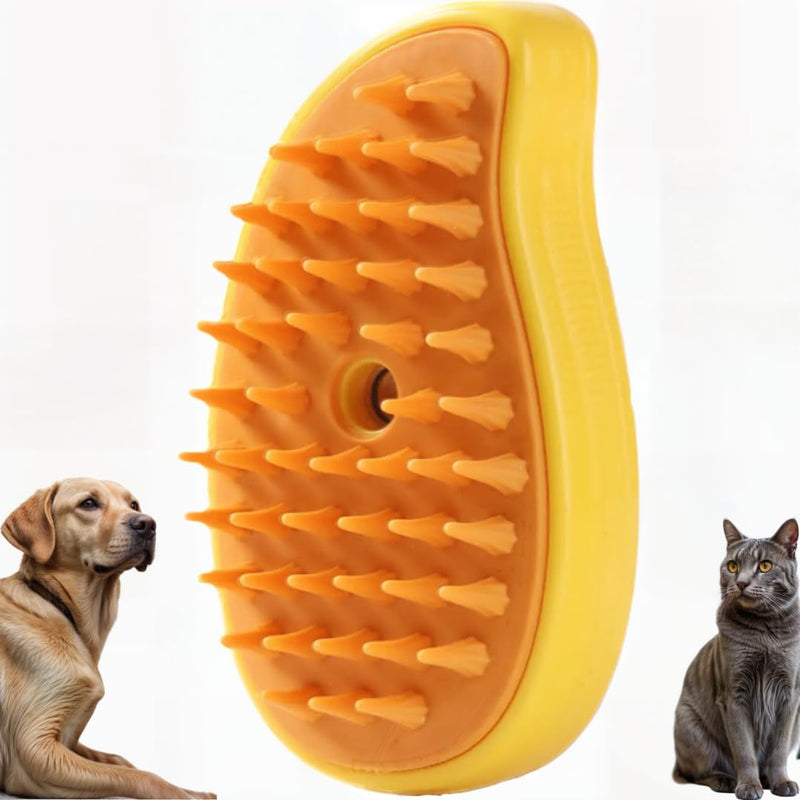 FEGAOSTORE 4-1 Cat Brush with Steam, Steam Brush for Dogs, Steaming Cat Brush, Misting Cat Brush, Pet Massage Comb, Steam Cat Brush, Mist Pet Grooming Comb, Cleaning Brush for Dogs & Cats - PawsPlanet Australia