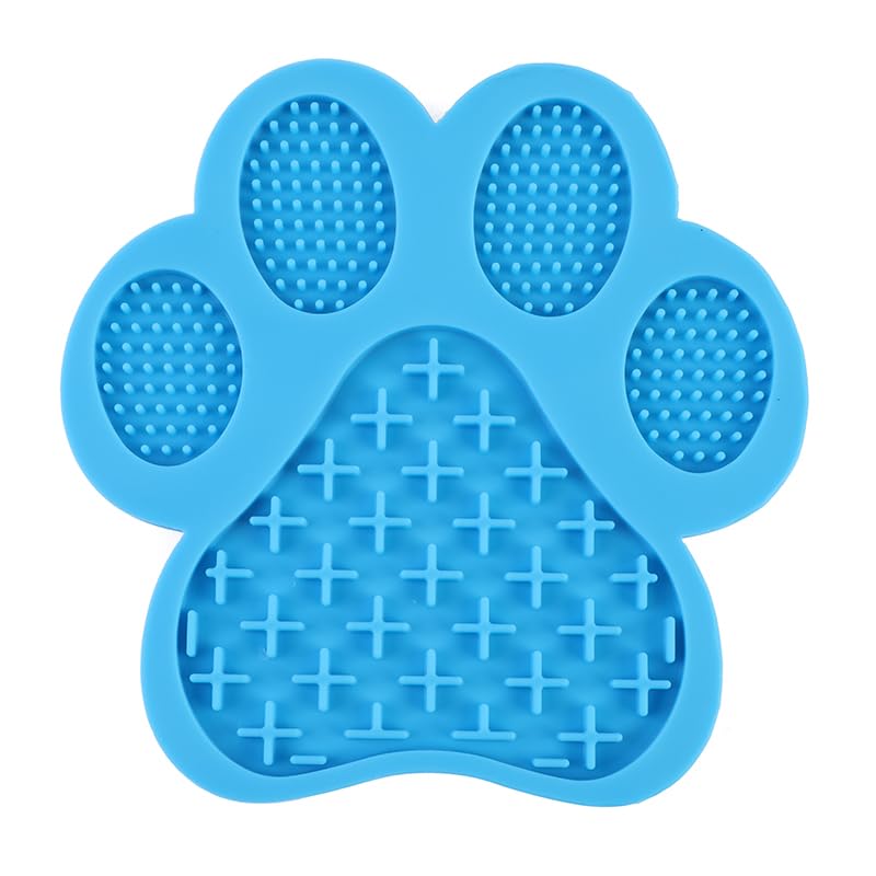 Paws Licking Mats for Feeding Dog Lick Mat Dogs and Cats (Blue), Red Blue - PawsPlanet Australia
