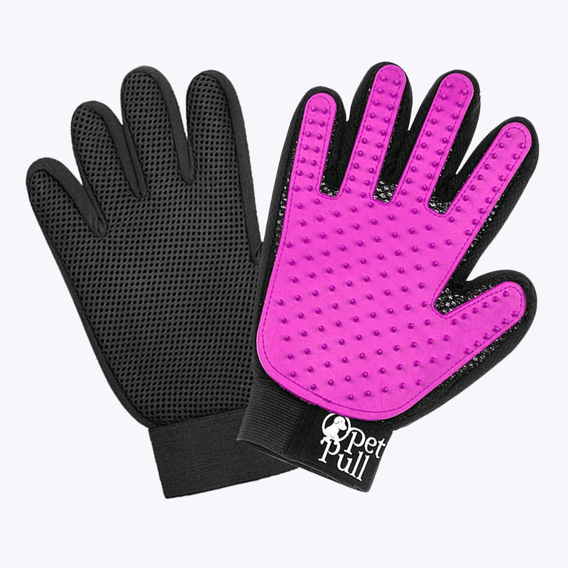 Pet Grooming Gloves with 259 Silicone Tips - Pet Hair Removal Tool Gentle Shedding Dog Washing Gloves - Deshedding Brush Hair Remover Mitts for Dogs & Cats for Long and Short Hair (Pink) PINK - PawsPlanet Australia