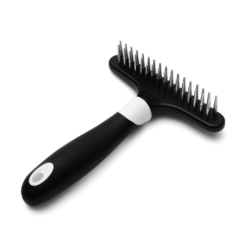 Fuller Brush Undercoat Pet Rake - 33 Sturdy Tapered Steel Pins Inset into Polypropylene Head - Ergonomically Designed Rubberized Handle - Reduce Tangles, Remove Loose Undercoat for Shed-Free Groom - PawsPlanet Australia