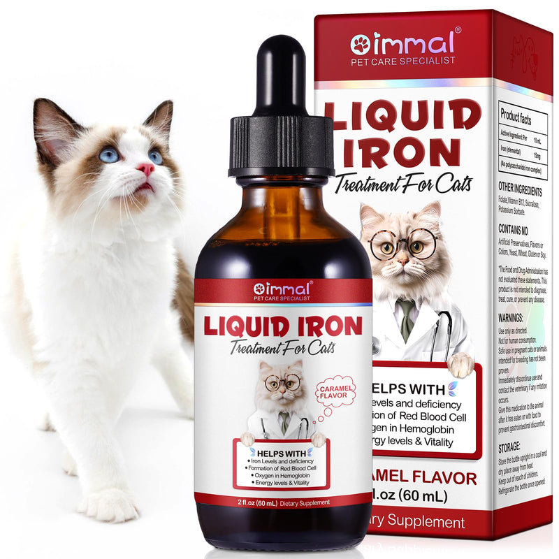 Liquid Iron Supplements for Cats,LiquiI Iron with Vitamin C and B12,Supports Anemia, Low Enery Levels and Lethargy,Promotes Blood Health, Helps with Formation of Red Blood Cell - PawsPlanet Australia