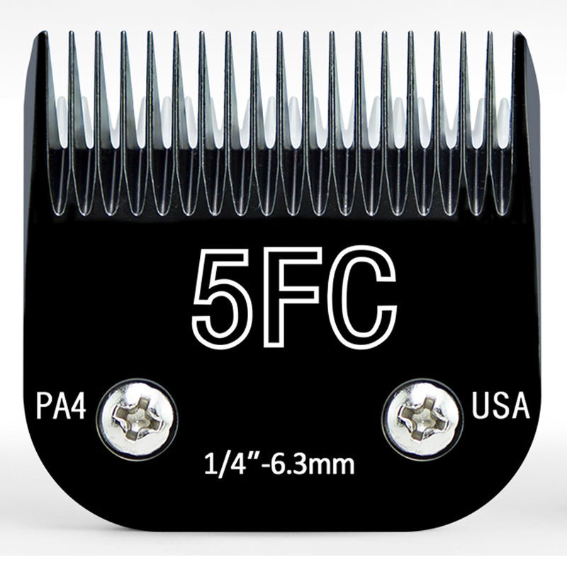 Black Detachable Steel Pet Dog Clipper Blades, Size-5FC, Compatible with Andis Cut Length 1/4"(6.3mm)，22th Ceramic Moving Blade - PawsPlanet Australia