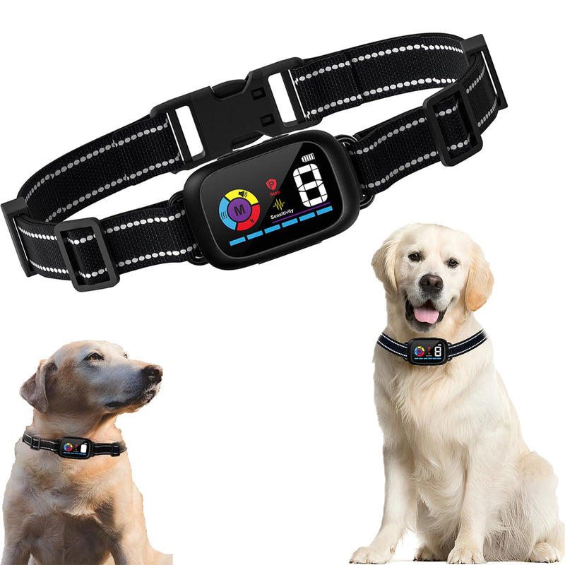 Dog Bark Collar - Rechargeable Dog Bark Deterrent Devices for Large, Medium and Small Dogs, Anti Barking Training Device for Dogs with 6 Adjustable Mode and 8 Sensitivity - PawsPlanet Australia