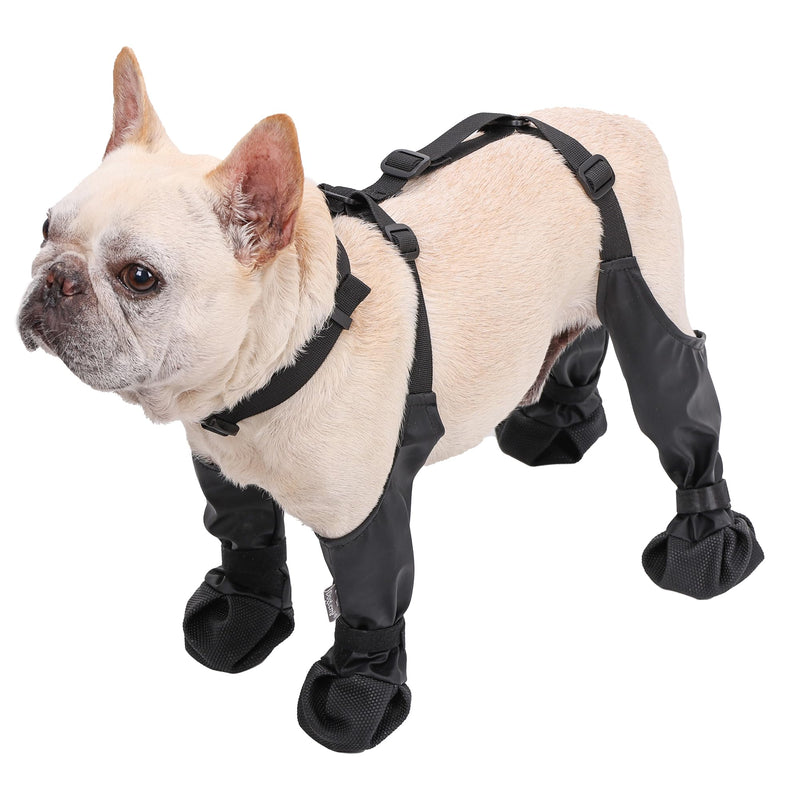 Dog Shoes, Waterproof Dog Boots with Suspenders, Pet Paw Protector Dog Outdoor Walking Shoes for Small Medium Dogs S S-For small poodle,etc.