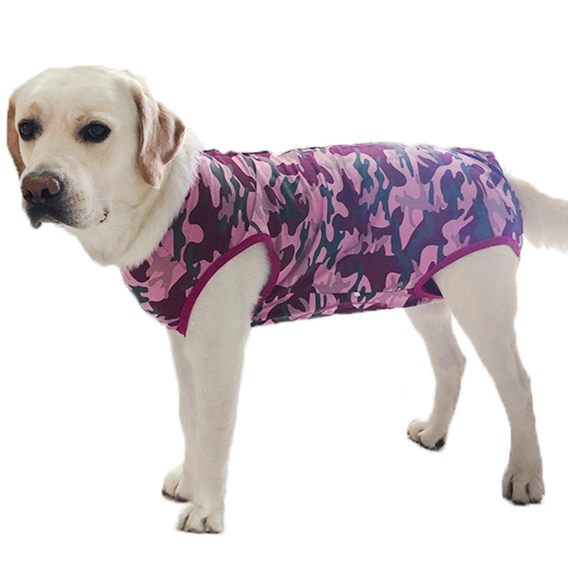 Recovery Suit Post Surgery for Large Medium Dog, Spay Recovery Suit for Male and Female Dogs, Post Surgery Dog Onesie, Substitute E-Collar & Cone (Purple Camouflage-XL) XL Purple Camouflage - PawsPlanet Australia